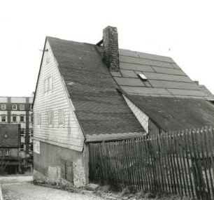 Grünhain-Beierfeld, Alte Burgstraße 2. Wohnhaus (1843). Straßenansicht