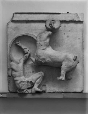 Metope mit Kampfszene zwischen Lapith und Kentaur