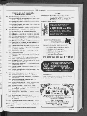 Gruppen, die sich regelmäßig im Kulturhaus treffen