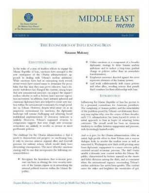 The economics of influencing Iran