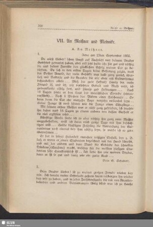 VII. An Meißner und Mohnike