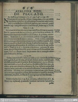 Analogia Fidei, De Peccato