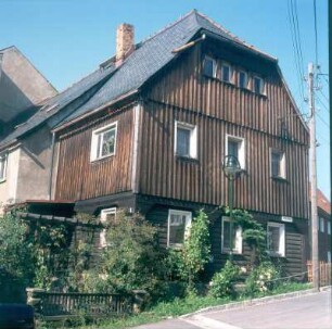 Umgebindehaus : Hinterhermsdorf. Umgebindehaus. Giebelseite