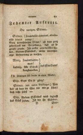 Zehenter Auftritt