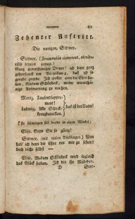Zehenter Auftritt