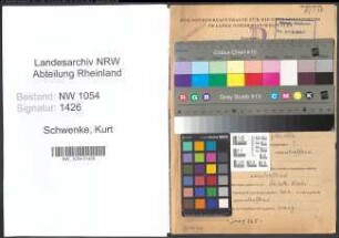 Entnazifizierung Kurt Schwenke , geb. 05.07.1907 (Schlosser)