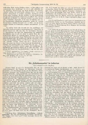 423-426 Die Selbstkommunion im Luthertum
