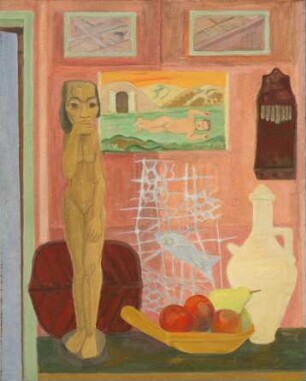 Vor der rosa Wand