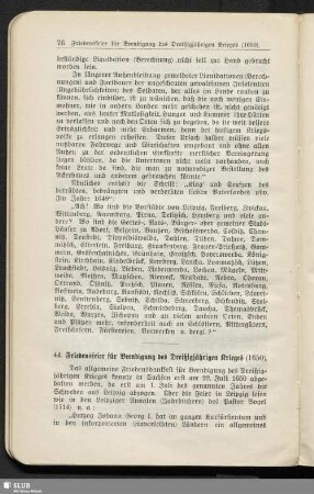 44. Friedensfeier für Beendigung der Dreißigjährigen Krieges (1650)