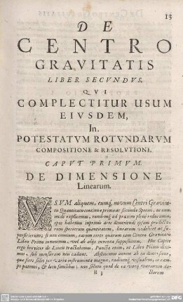 CAPUT Primum. DE DIMENSIONE Linearum.