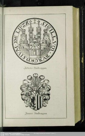 Aeltestes Stadtwappen. Neueres Stadtwappen