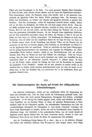XIX. Die Naturerzeugnisse des Oasen auf Grund der altägyptischen Ueberlieferungen.