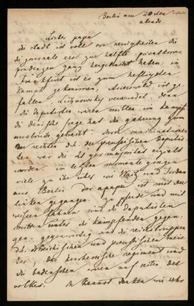 Brief von Herman Grimm an Wilhelm Grimm