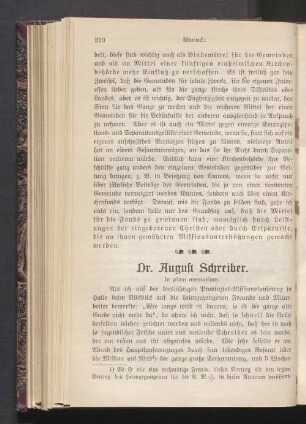 Dr. August Schreiber