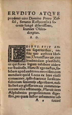 Ioh. Oldendorpii Loci iuris communes