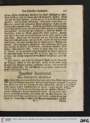 Zwölfter Haupttitul. Von Africanischen Geschichten.