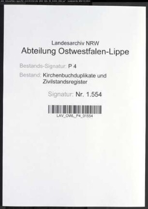 Kirchenbuchduplikate der katholischen Gemeinde (GHT 1855). (Gemeinde: Benninghausen, katholische Gemeinde)