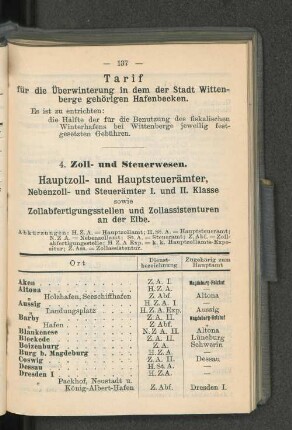 Hauptzoll- und Hauptsteuerämter, [...]