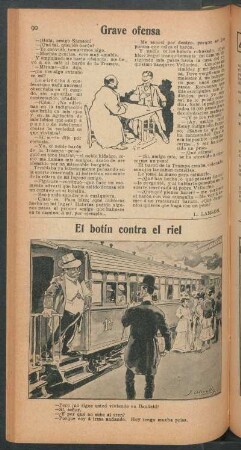 El botín contra el riel - [Viñeta cómica]