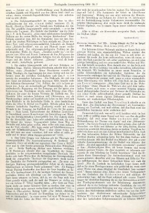 516-517 [Rezension] Hessen, Johannes, Geistige Kämpfe der Zeit im Spiegel eines Lebens