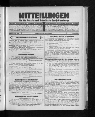 Jahrgang 1930, Hamburg, den 23. Februar, Nummer 8