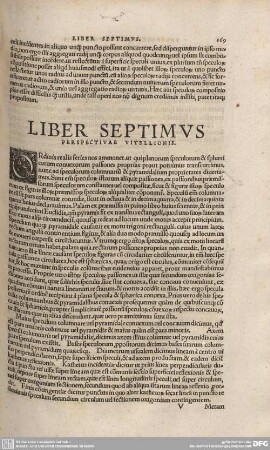 Liber Septimus Perspectivae Vitellionis.