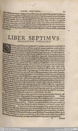 Liber Septimus Perspectivae Vitellionis.