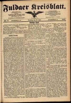 Ausgabe vom Dienstag, den 30. Juni 1903.