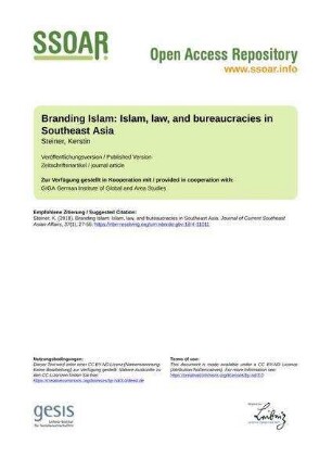 Branding Islam: Islam, law, and bureaucracies in Southeast Asia