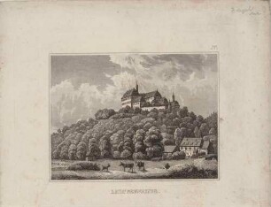 Das Schloss Lichtenwalde nordöstlich von Chemnitz in Sachsen, aus Schiffners Beschreibung von Sachsen um 1840
