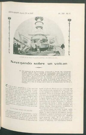 Navegando sobre un volcan