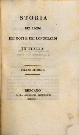 Storia del regno dei Goti e dei Longobardi in Italia. 2