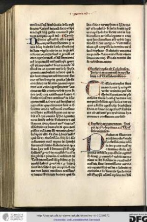 Incipit epistola prima ad Thessalonicenses.