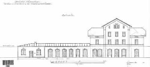 Schwenningen (Neckar): Umbau und Erweiterung des Empfangsgebäudes, Ansicht Bahnseite Empfangsgeb.