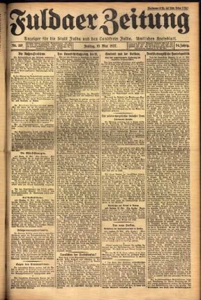 Ausgabe vom Freitag, den 13. Mai 1927.