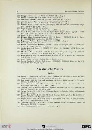 Südslavische Münzen (Nr. 2266-2319)