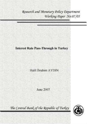 Interest Rate Pass-Through in Turkey