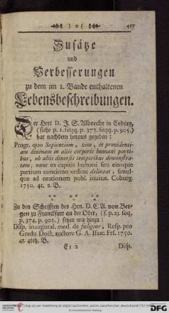 Zusaetze und Verbesserungen zu dem im 1. Bande [...]