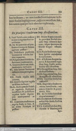 Caput III. De praecipuis Feudorum Imp. divisionibus