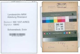 Entnazifizierung Erich Schoenebeck , geb. 00.00.0000 ()