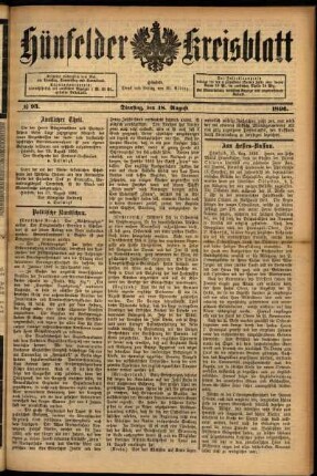 Ausgabe vom Dienstag, den 18. August 1896.