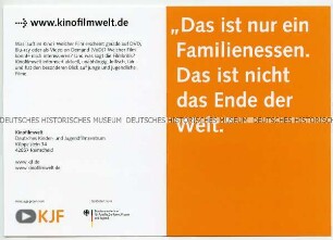 Werbepostkarte für das Online-Magazin "Kinofilmwelt"