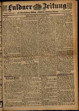 Ausgabe vom Donnerstag, den 16. November 1899.