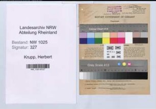 Entnazifizierung Herbert Krupp , geb. 13.02.1910 (Apotheker)