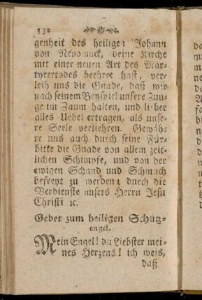 Gebet zum heiligen Schutzengel.