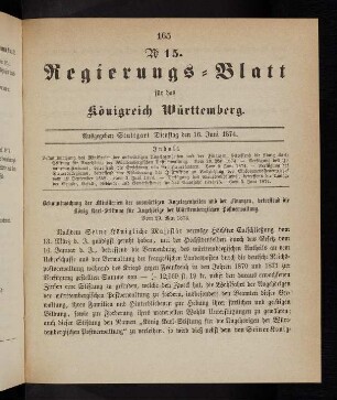 165-176, Nr. 15, 16. Juni 1874