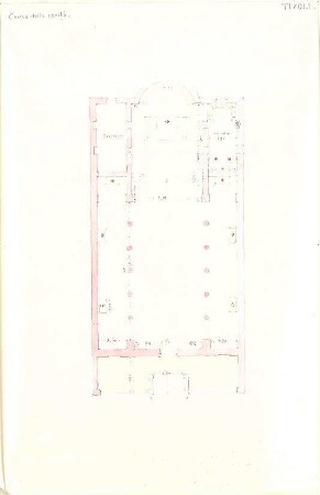 Gärtner, Friedrich von; Tivoli (Latium, Italien); Chiesa della Carità - Grundriss