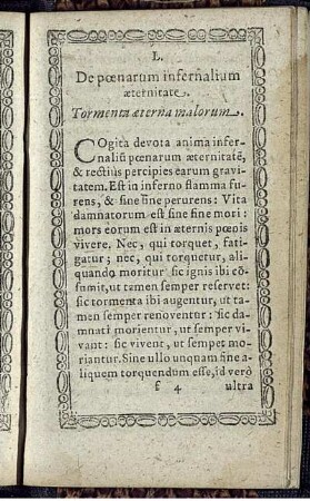 L. De poenarum infernalium aeternitate