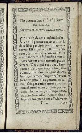 L. De poenarum infernalium aeternitate