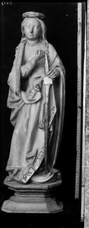 Kloster Lichtental Fürstenkapelle Figur Heilige Katharina aus Lindenholz (Anfang 16. Jahrhundert)